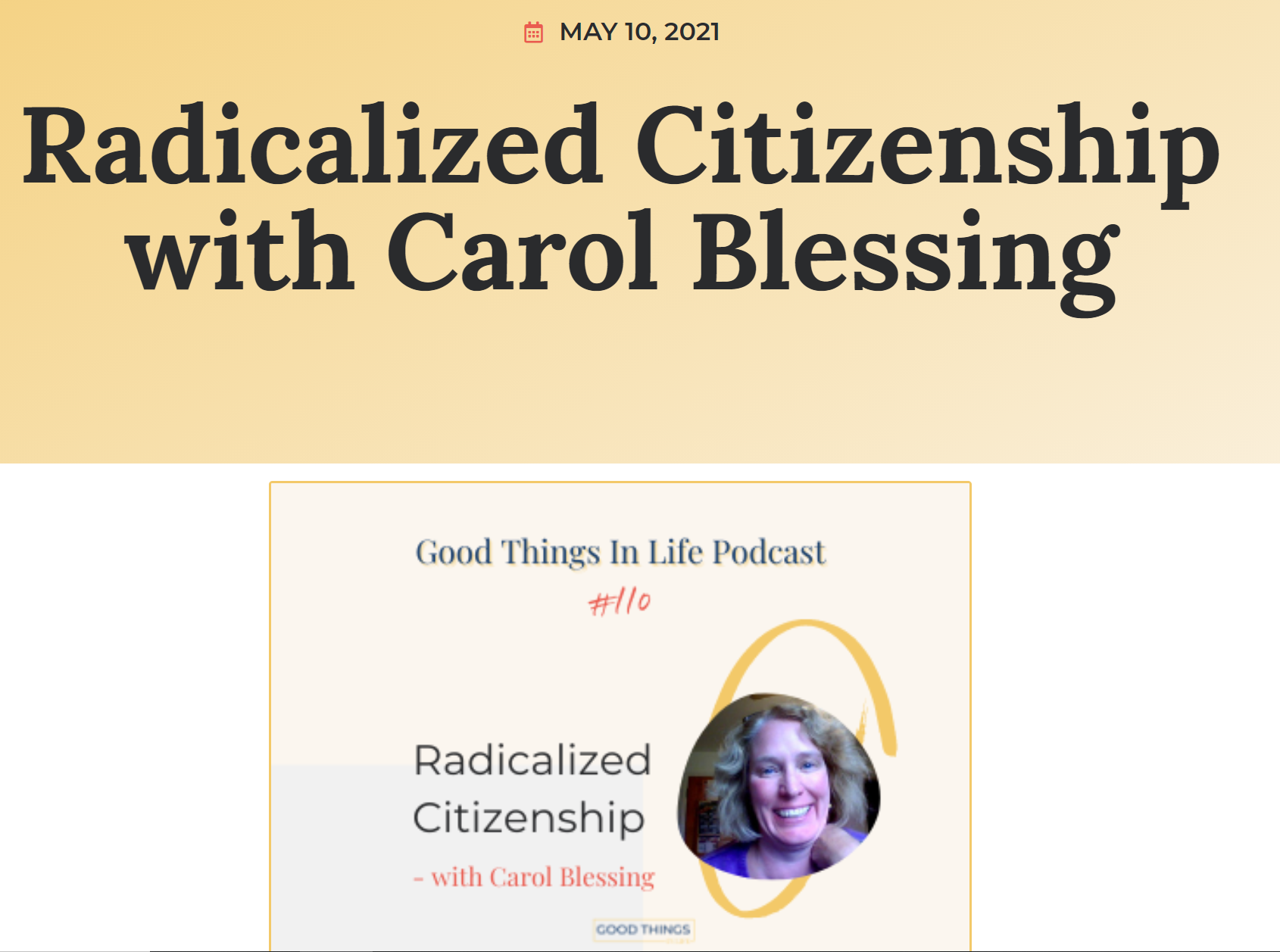 Cover art for: Radicalised Citizenship with Carol Blessing