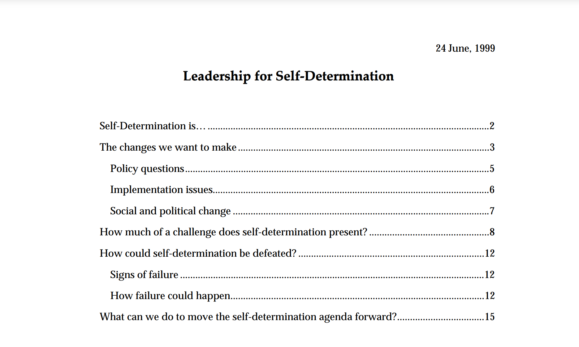 Cover art for: Leadership for Self Determination