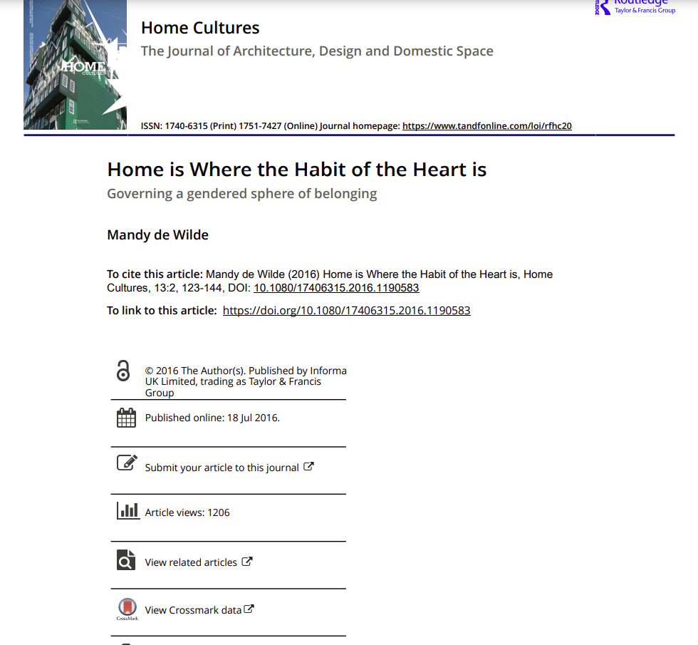 Cover art for: Home is Where the Habit of the Heart is