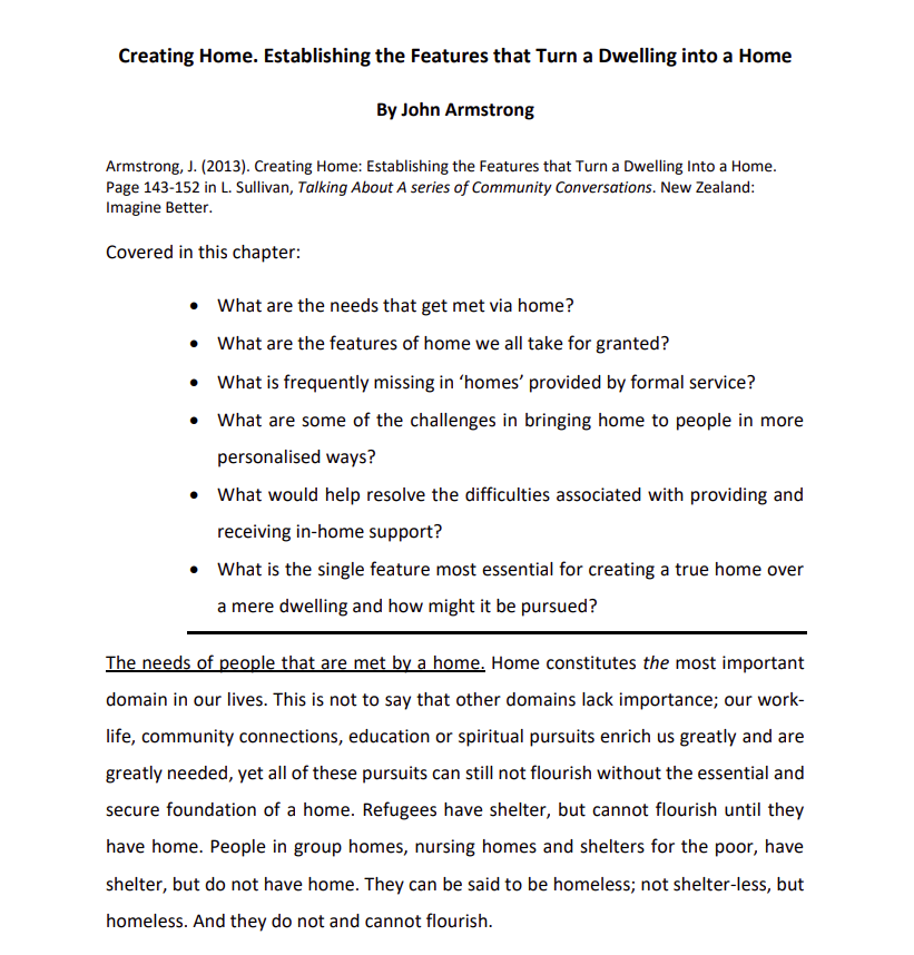 Cover art for: Creating Home: Establishing the Features that turn a Dwelling into a Home