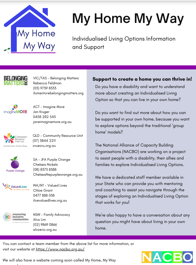 Cover art for: My Home My Way: Individualised Living Options Information and Support