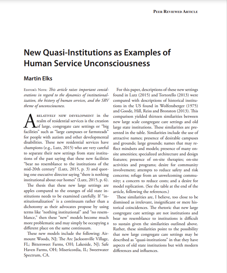 Cover art for: New Quasi-Institutions as Examples of  Human Service Unconsciousness.