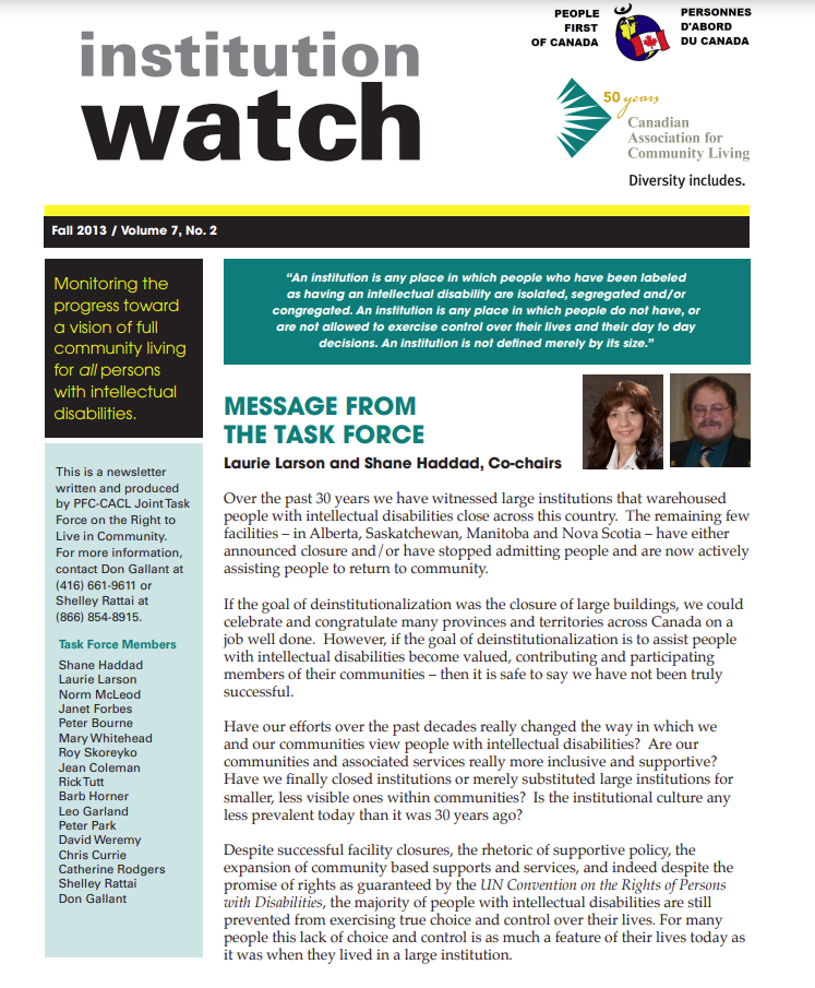 Cover art for: Institution Watch Newsletter: Volume 7