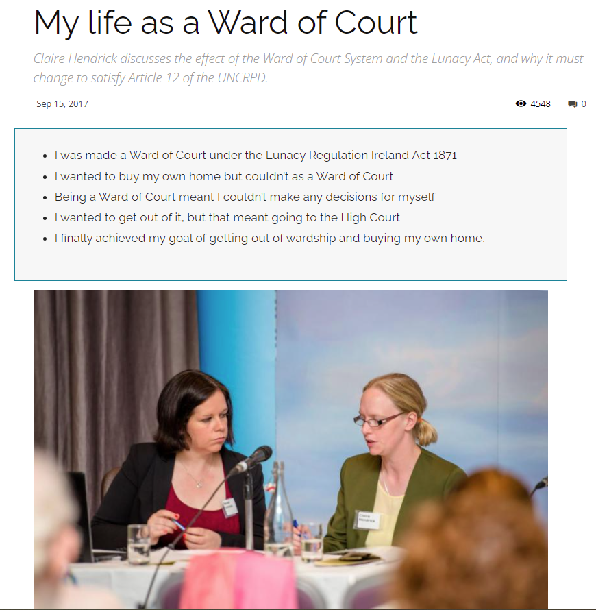 Cover art for: Claire Hendrick – My Life as a Ward of  Court