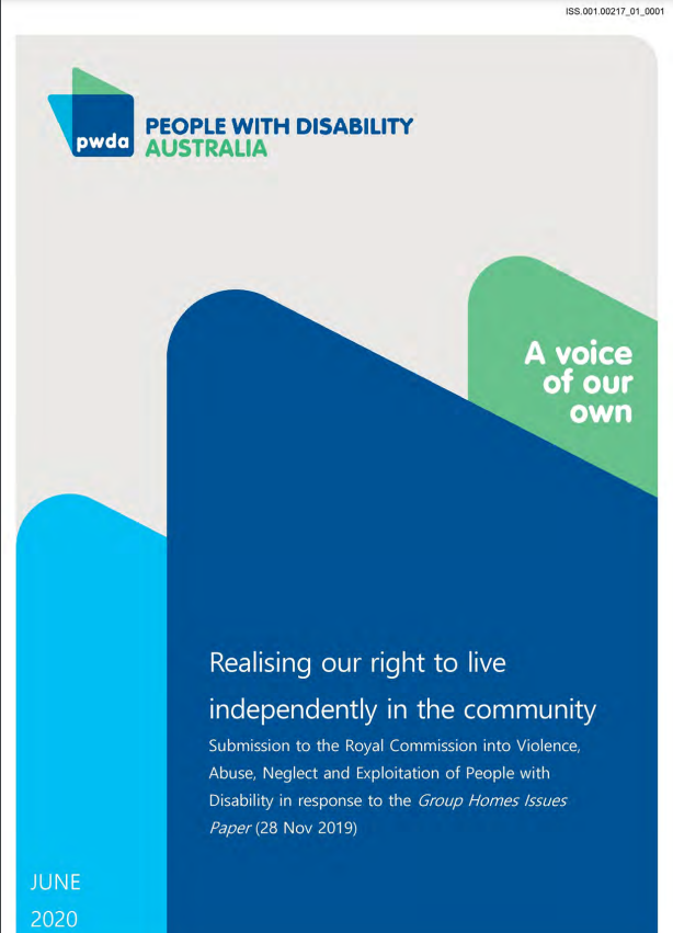Cover art for: Realising Our Right to Live Independently in the Community