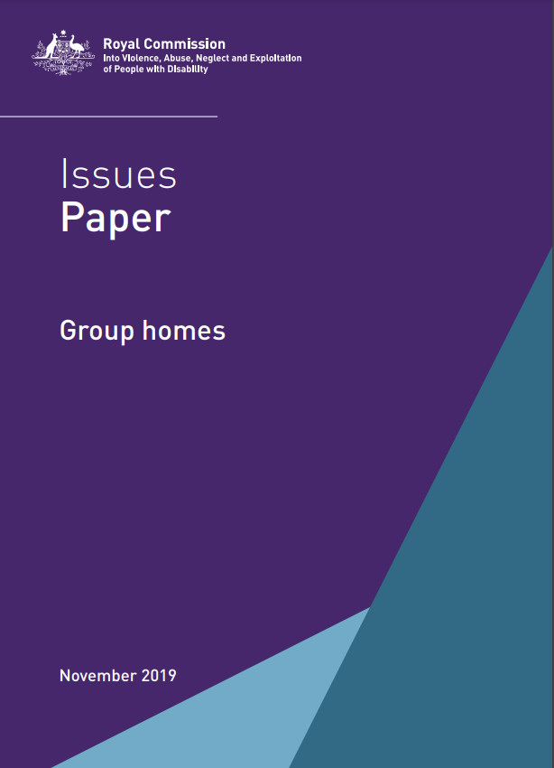Cover art for: Group Homes: Issue Paper – Easy Read