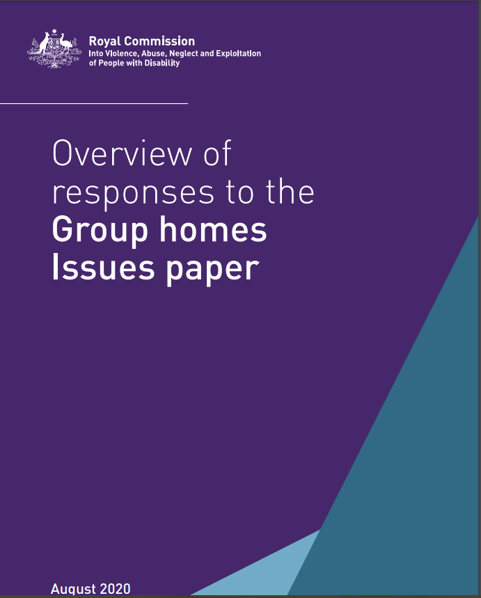 Cover art for: Overview of responses to the Group Homes Issue Paper