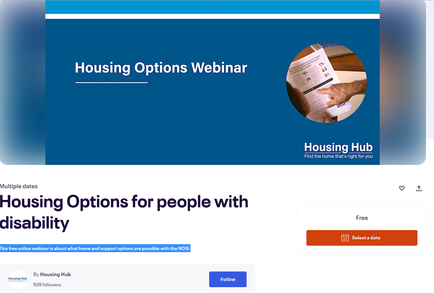 Cover art for: Housing Options for People with a Disability